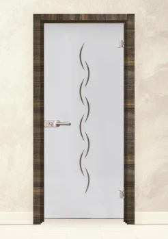 Стъклена интериорна врата Sand 13-1 Райски Орех