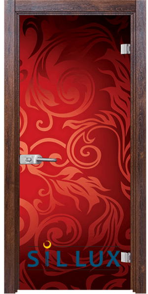 Стъклена интериорна врата Print G 13 11, каса цвят Японски бонсай