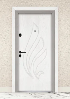 Входна врата UNISON Optima 3013p Снежен Бор