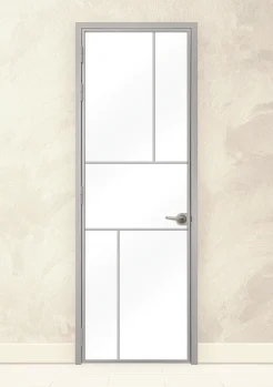 Стъклена врата Lusso L-10 Сив Мат