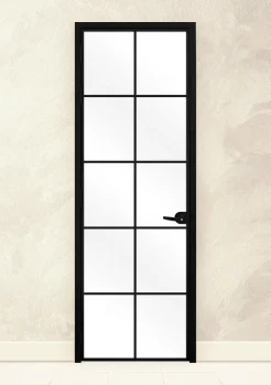 Стъклена врата Lusso L-3 Черен Мат