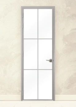 Стъклена врата Lusso L-9 Сив Мат