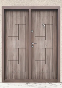 Двукрила входна врата Т-100 цвят Спарта