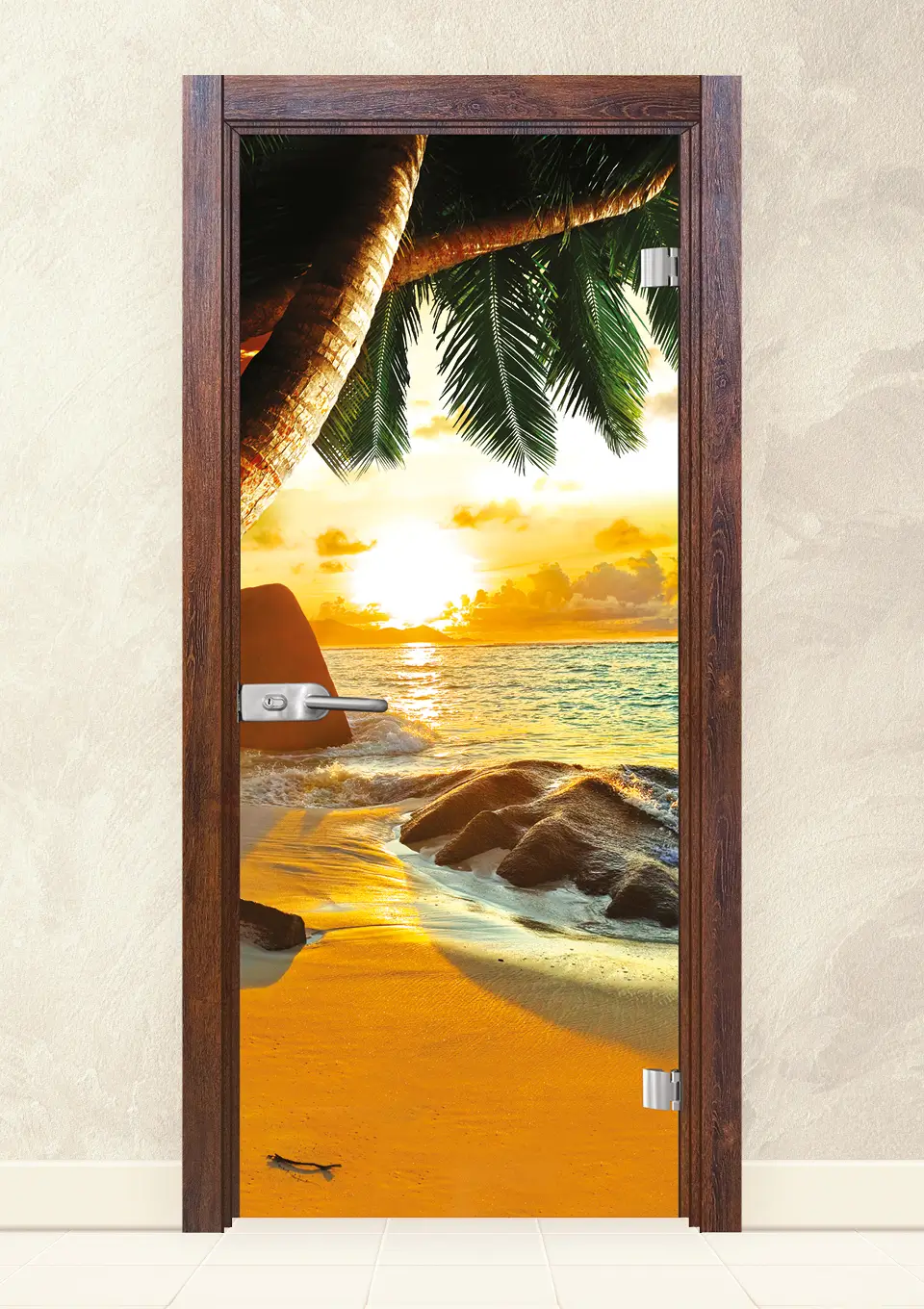 Стъклена интериорна врата Print 13-14 Японски Бонсай