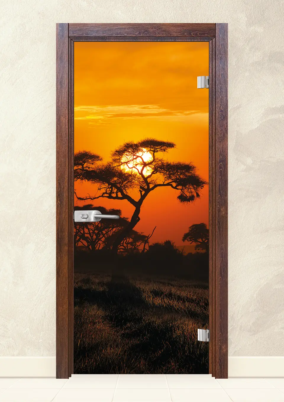 Стъклена интериорна врата Print 13-17 Япоснки Бонсай