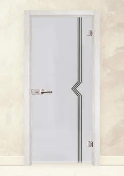 Стъклена интериорна врата Sand 13-3 Снежен Бор