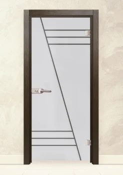 Стъклена интериорна врата Sand 13-4 Златен Кестен