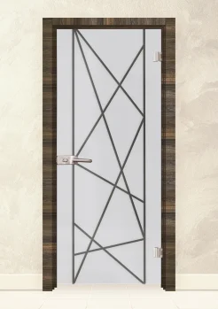 Стъклена интериорна врата Sand 13-5 Райски Орех