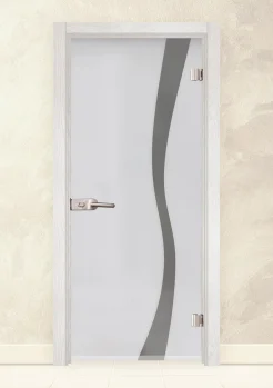 Стъклена интериорна врата Sand 14-1 Снежен Бор