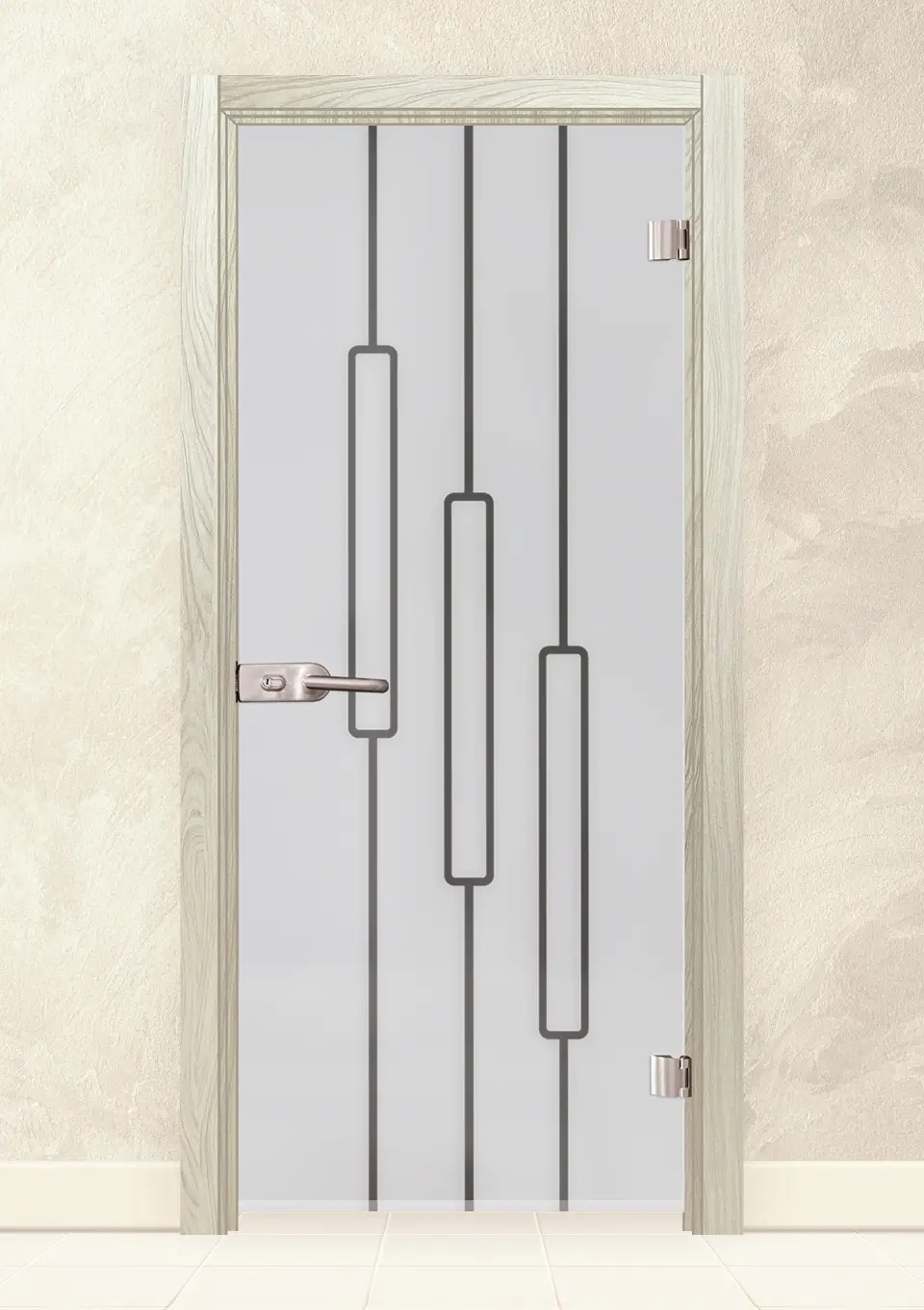 Стъклена интериорна врата Sand 14-11 Избелен Дъб