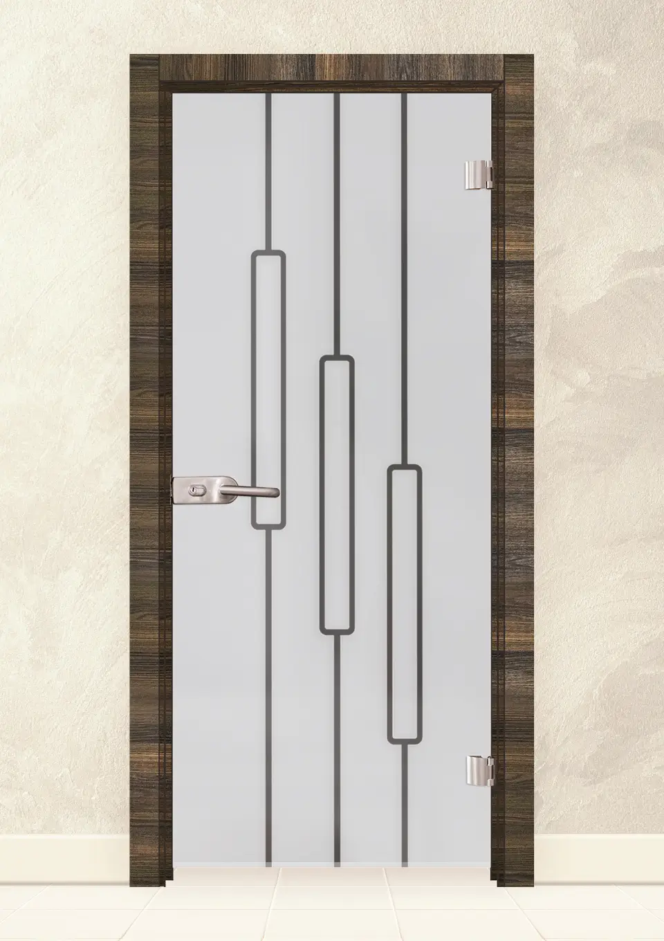 Стъклена интериорна врата Sand 14-11 Райски Орех
