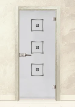 Стъклена интериорна врата Sand 14-3 Избелен Дъб