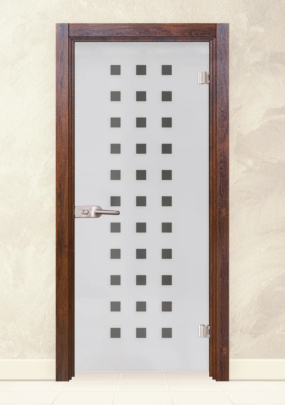 Стъклена интериорна врата Sand 14-4 Японски бонсай