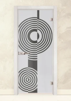 Стъклена интериорна врата Sand 14-6 Снежен Бор