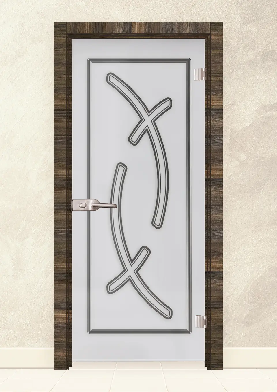 Стъклена интериорна врата Sand 14-9 Райски Орех